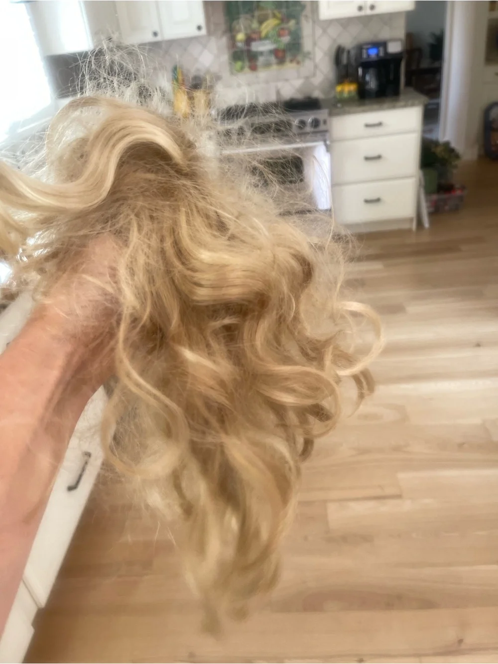 Blonde Curly Hair Extensions - Natural-Look /pony/clip Updo Pieces